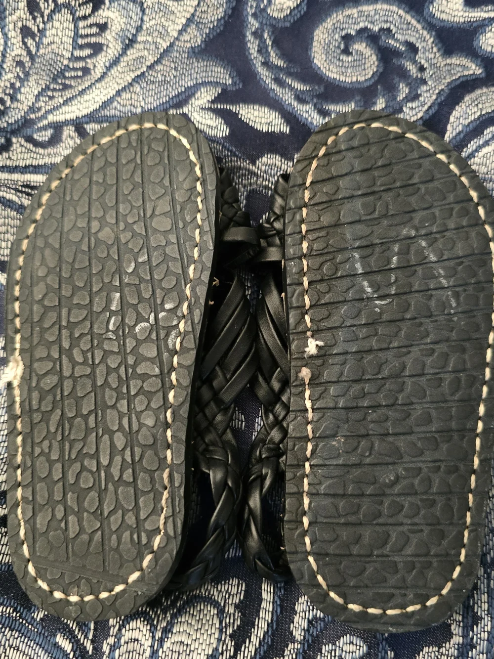 New Unisex Traditional Mexican black Huaraches Baby Sandals Size 5 US